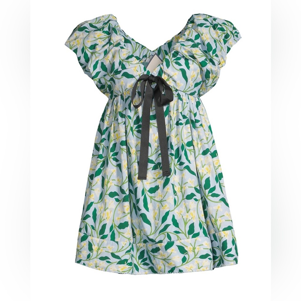 Agua by Agua Bendita
Horizonte Dos Gardenias Celeste V-Neck Printed Minidress